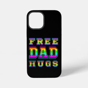 Free Dad Hugs In Colourful Rainbow Typography iPhone 12 Mini Case