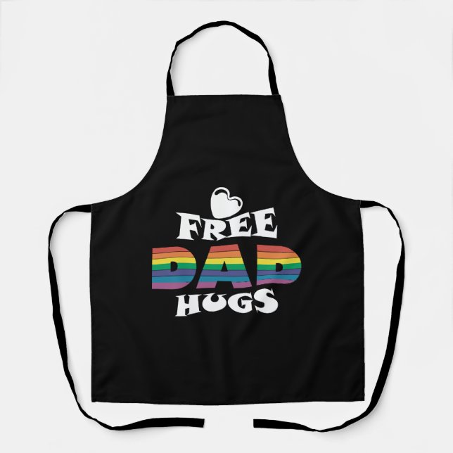 Free Dad Hugs Lgbt Apron (Front)