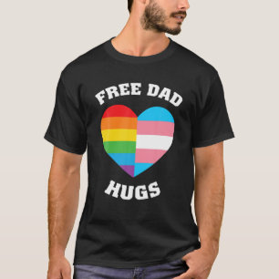Free Dad Hugs LGBT Mum Hugs Pride Month Rainbow Pr T-Shirt