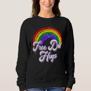 Free Dad Hugs LGBTQ Gay Lesbian Pride Month Rainbo Sweatshirt