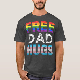 Free Dad Hugs LGBTQ Gay Pride Month Proud Ally T-Shirt
