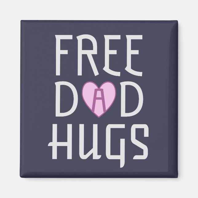 Free Dad hugs Magnet (Front)
