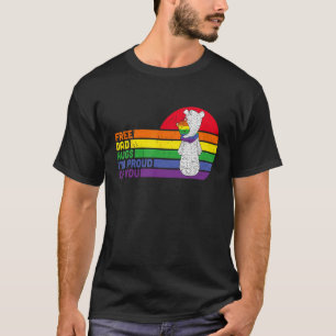 Free Dad Hugs Pride  Gay Pride Bear LGBTQ  For Men T-Shirt