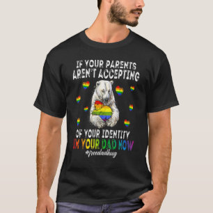 Free Dad Hugs Proud Papa Bear Lgbt Gay Pride Lgbtq T-Shirt