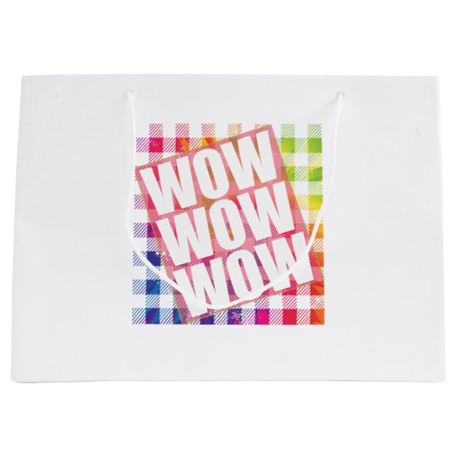 Free Day Wow - WOW WOW WOW meme Essential  Large Gift Bag (Front)