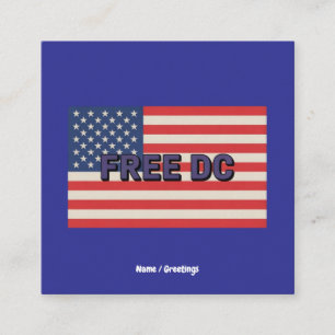 Free DC Bold Graphic Show Support for Washington Square Business Card