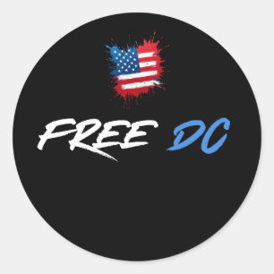 Free DC – Resist Trump Political Protest Classic Round Sticker