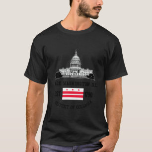 Free DC Washington D.C. Flag Capitol Hill Men Wome T-Shirt
