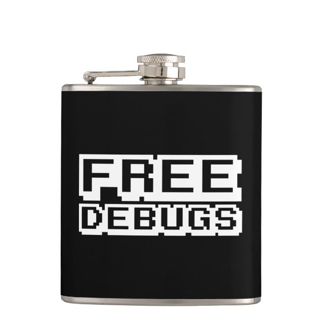 FREE DEBUGS HIP FLASK (Front)
