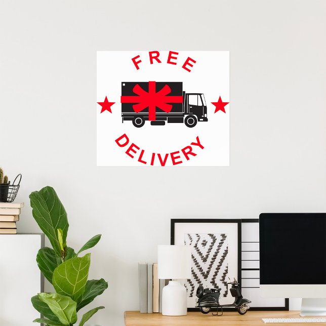 Free Delivery Truck Poster (Creator Uploaded)