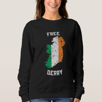 Free Derry Ireland Map Sweatshirt