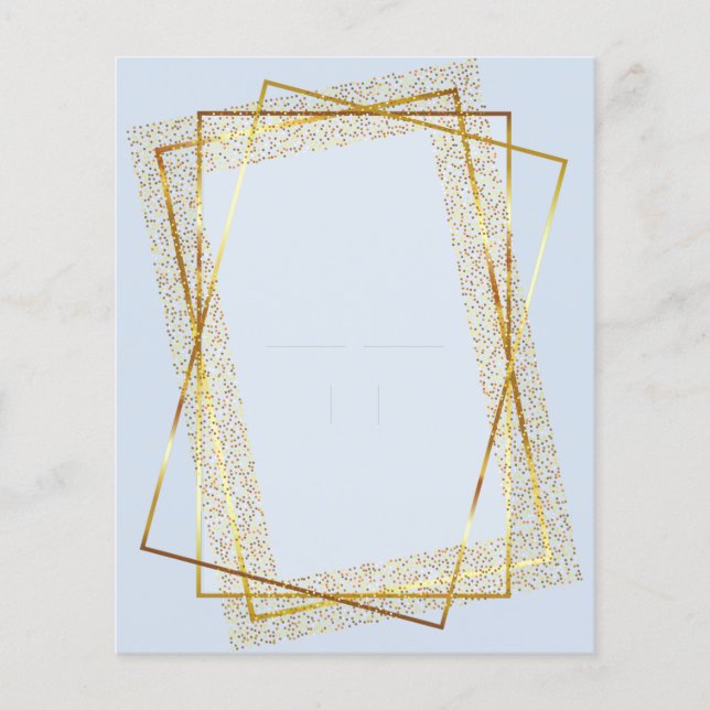 FREE DESIGN BUDGET Gold Glitter GeometricTemplate Flyer (Front)