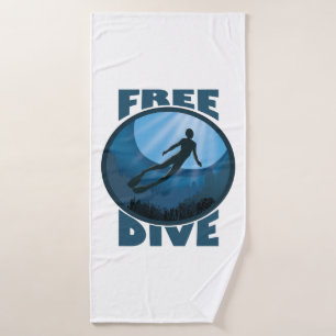 Free Dive - The Ocean Is Calling Freediver Bath Towel