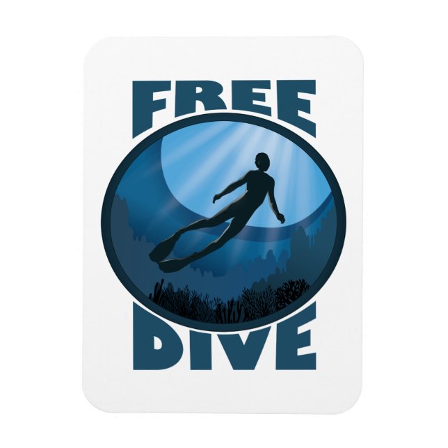 Free Dive - The Ocean Is Calling Freediver Magnet (Vertical)