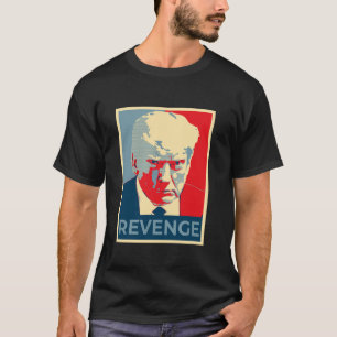 Free Donald Trump Mug Shot Never Surrender Retro P T-Shirt