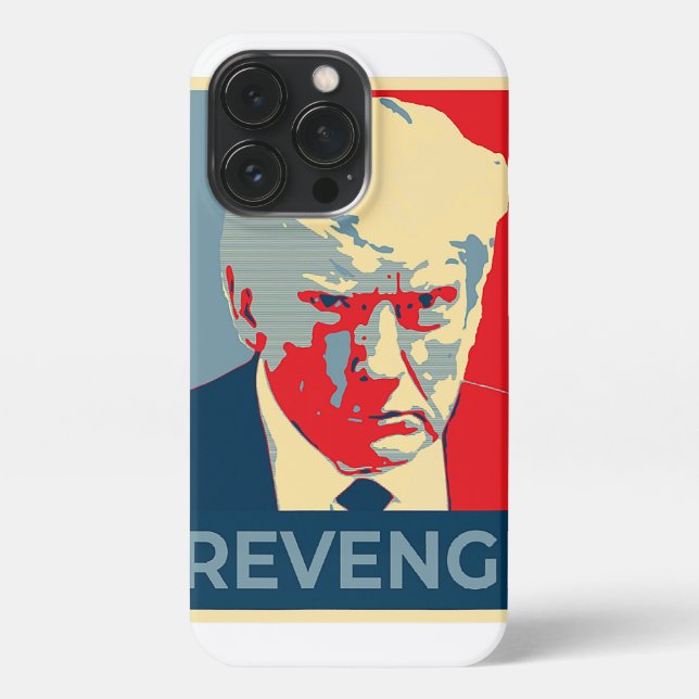Free Donald Trump mug shot republican revenge MAGA iPhone Case (Back)