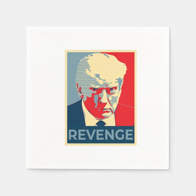 Free Donald Trump mug shot republican revenge MAGA Napkin (Front)