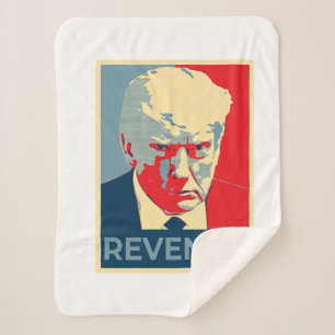 Free Donald Trump mug shot republican revenge MAGA Sherpa Blanket