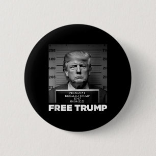 Free Donald Trump Mugshot 6 Cm Round Badge