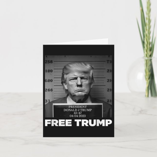 Free Donald Trump Mugshot  Card (Front)