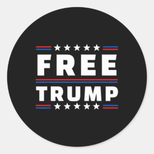Free Donald Trump Republican Support Classic Round Sticker