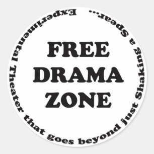 Free Drama Zone Sticker