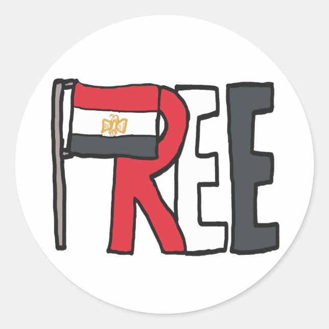 Free Egypt Classic Round Sticker (Front)