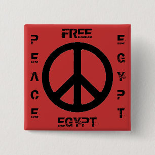 FREE EGYPT PEACE EGYPT 15 CM SQUARE BADGE