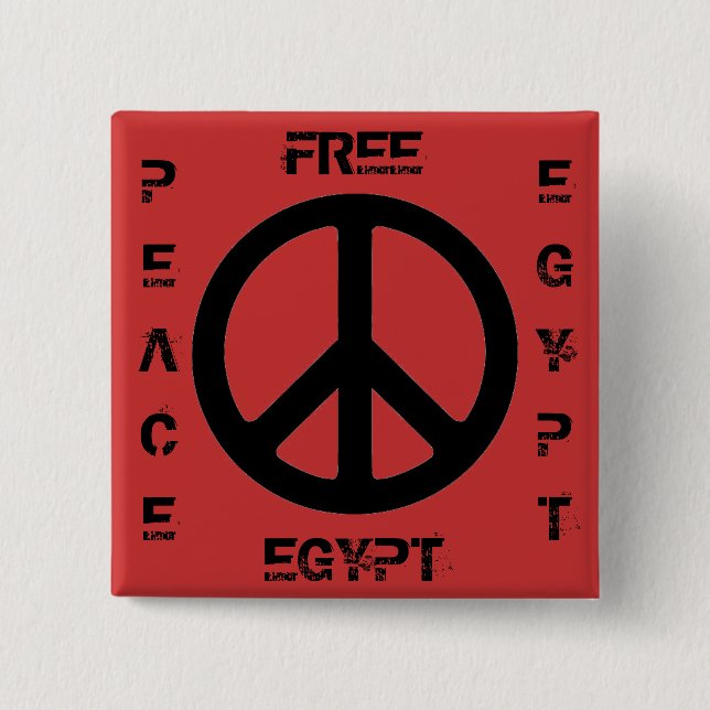 FREE EGYPT PEACE EGYPT 15 CM SQUARE BADGE (Front)