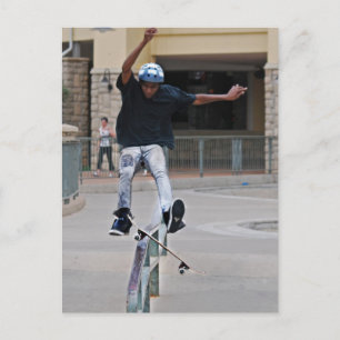 Free Falling Skateboarding Postcard