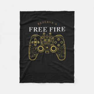 Free Fire Online Gamer Control Console Win Digital Fleece Blanket