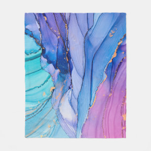 Free-flowing textures, luxury abstract art. fleece blanket