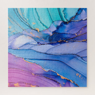 Free-flowing textures, luxury abstract art. jigsaw puzzle