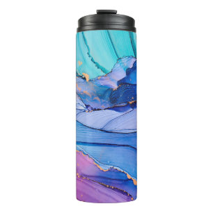 Free-flowing textures, luxury abstract art. thermal tumbler