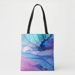 Free-flowing textures, luxury abstract art. tote bag