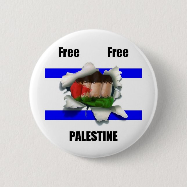 Free Free Palestine 6 Cm Round Badge (Front)