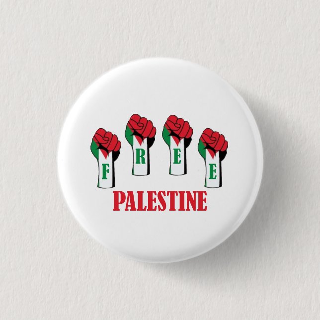 FREE free PALESTINE STOP WAR IN GAZA 3 Cm Round Badge (Front)