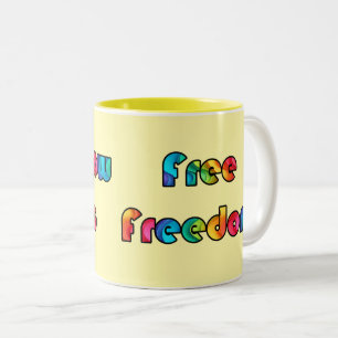 free freedom Two-Tone coffee mug