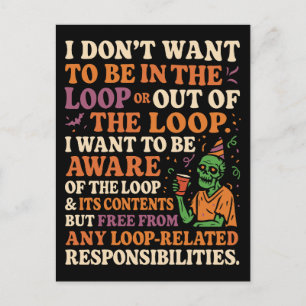 Free From Loop Responsibilities Quote Holiday Postcard