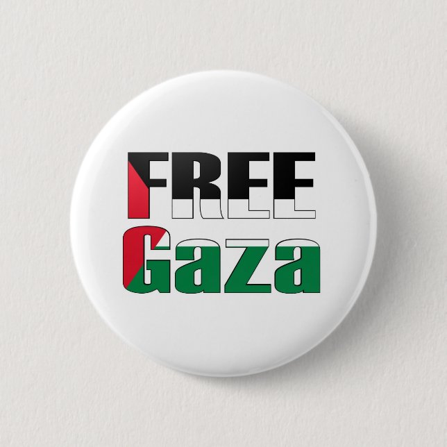 Free Gaza 6 Cm Round Badge (Front)