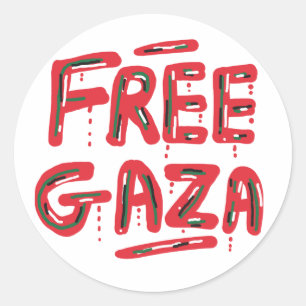 Free Gaza Classic Round Sticker