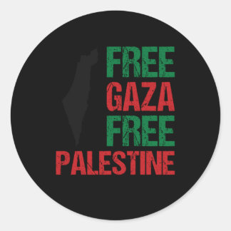 Free Gaza Free Palestine Classic Round Sticker