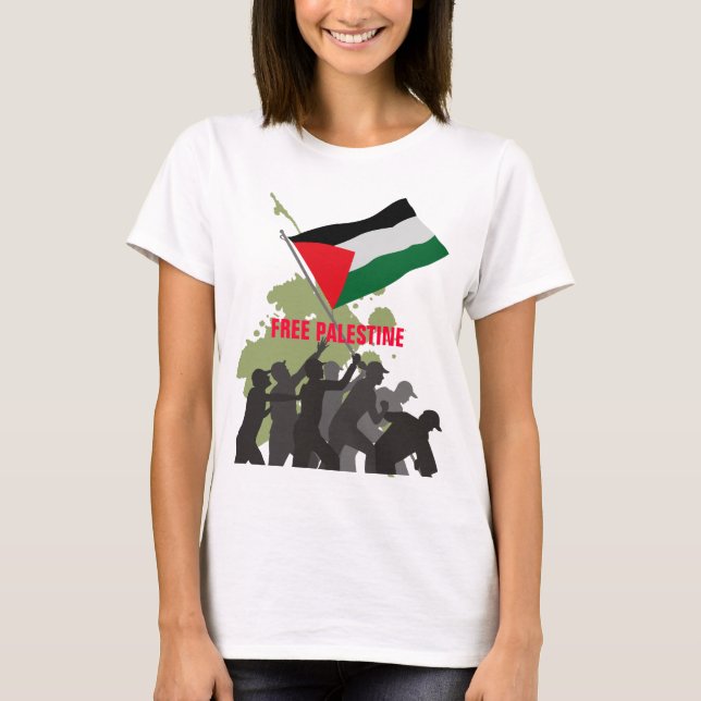 Free Gaza free Palestine T-Shirt (Front)