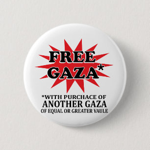 FREE GAZA - Funny remake 6 Cm Round Badge