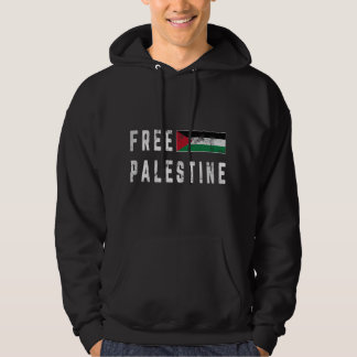 Free Gaza Palestine Flag Arabic Hoodie