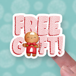 Free Gift Cute Christmas Gingerbread Man Business