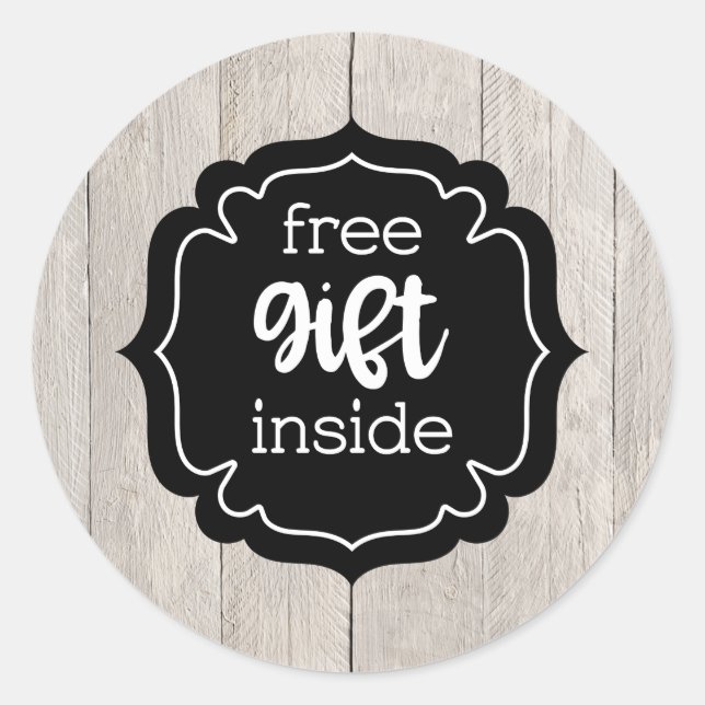 Free gift inside rustic label stickers (Front)