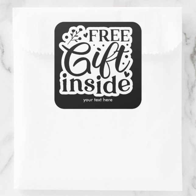 Free gift inside sticker (Bag)