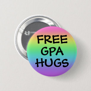 Free Gpa Hugs Rainbow Button