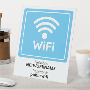 Free Guest Wifi Pedestal Sign